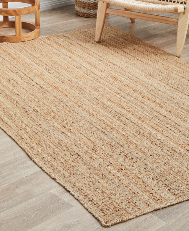 Hand Woven Jute Eco-friendly Area Rug Solid hotsell Beige BBH Homes BBJ00071