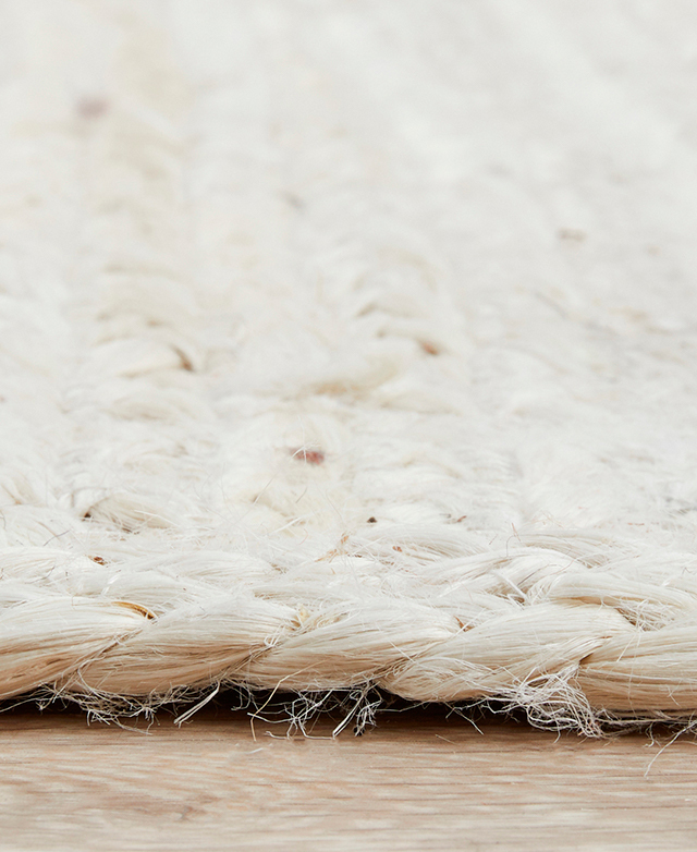 thumbnail image 2 of Handmade Natural White Braided Jute Area Rug – Eco-Friendly, Reversible, Various Sizes 2 of 5