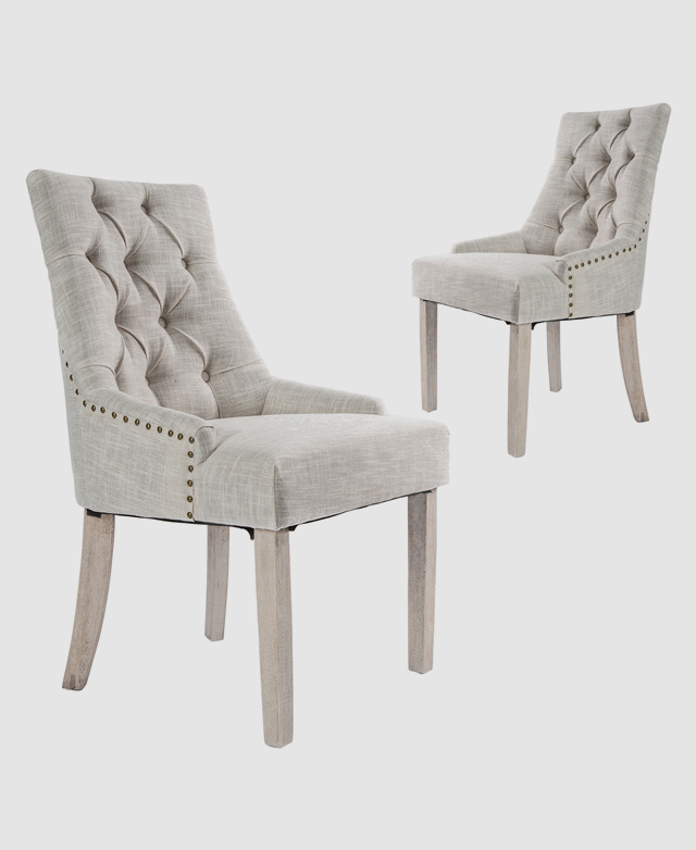 white provincial dining chairs