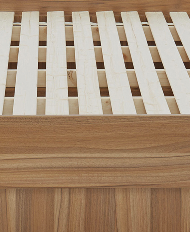 NordicHouse Walnut Nook Floating Bed Base Temple & ster