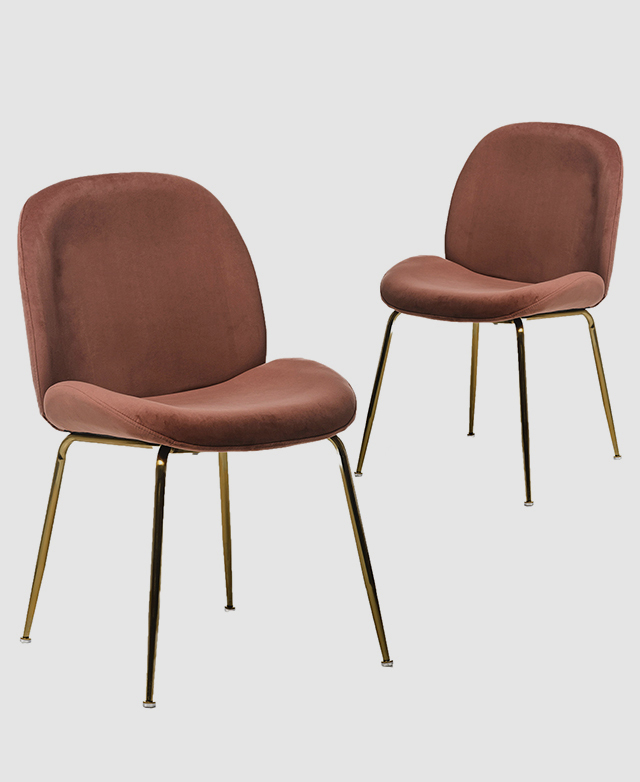 Keys Road Designs Hage Velvet Dining Chairs Temple & ster