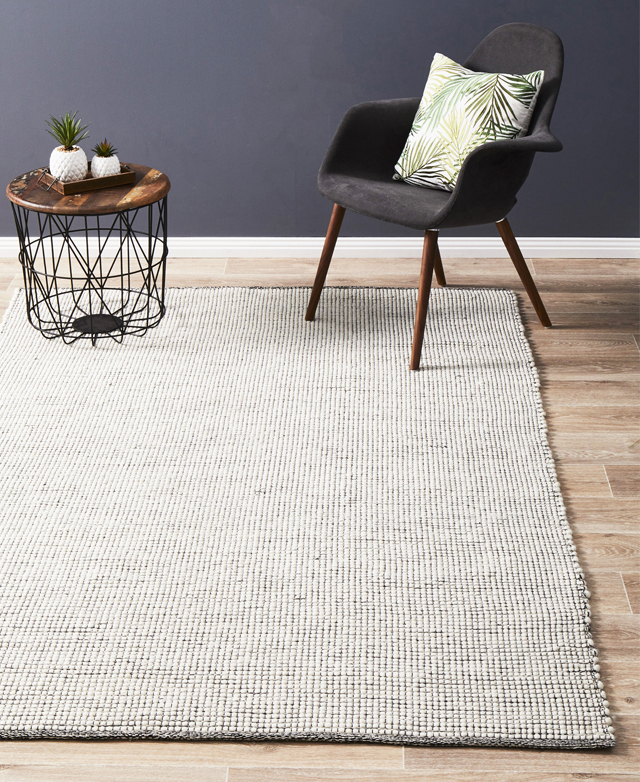 Hand-loomed artisanal rug