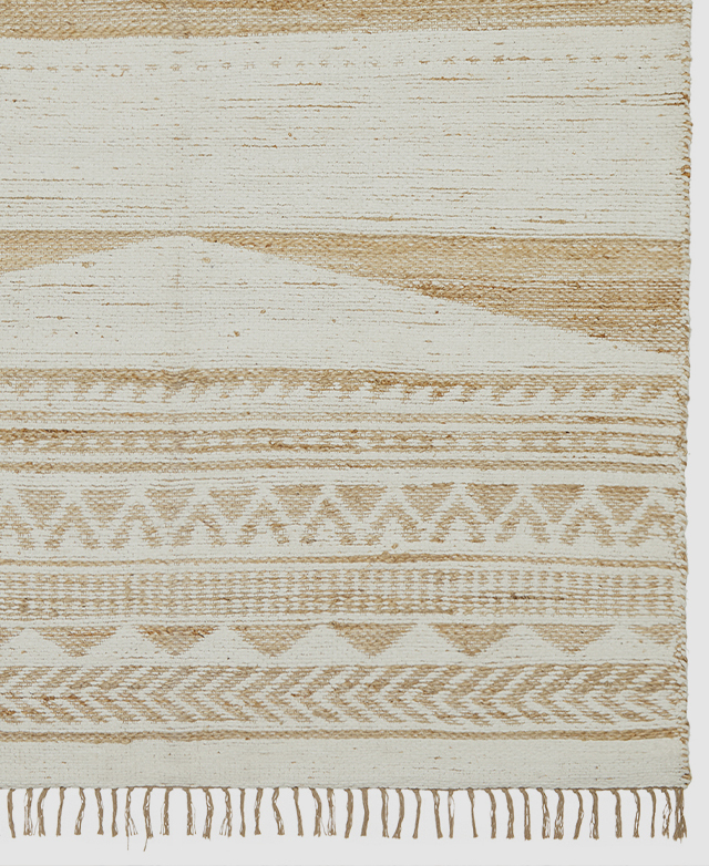 Network Rugs White Michihoaca Flat Weave Jute & Cotton Rug Temple