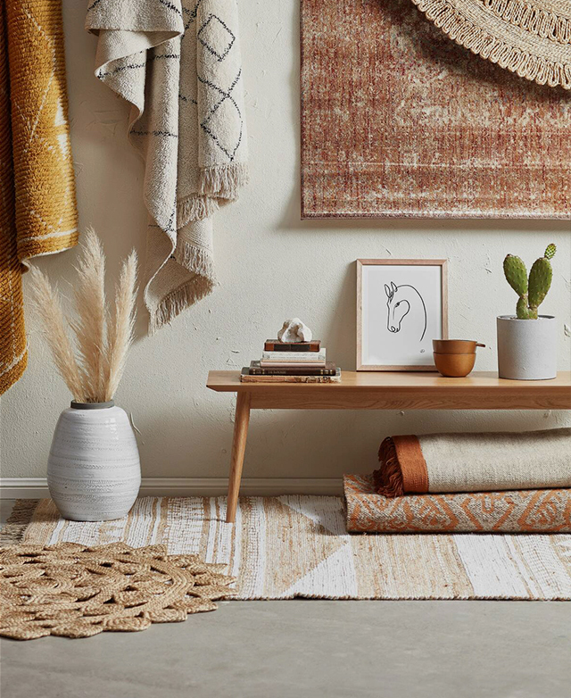 Network Rugs White Michihoaca Flat Weave Jute & Cotton Rug Temple