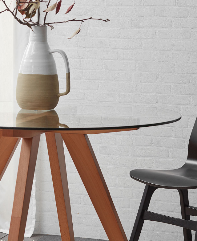 Loft 23 by Temple & ster Hjordis Scandi Beech Wood & GlassTop