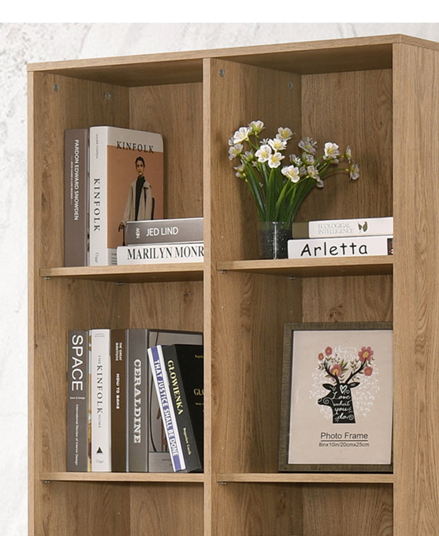 Core Living Natural Anderson 6 Shelf Bookcase Temple & ster