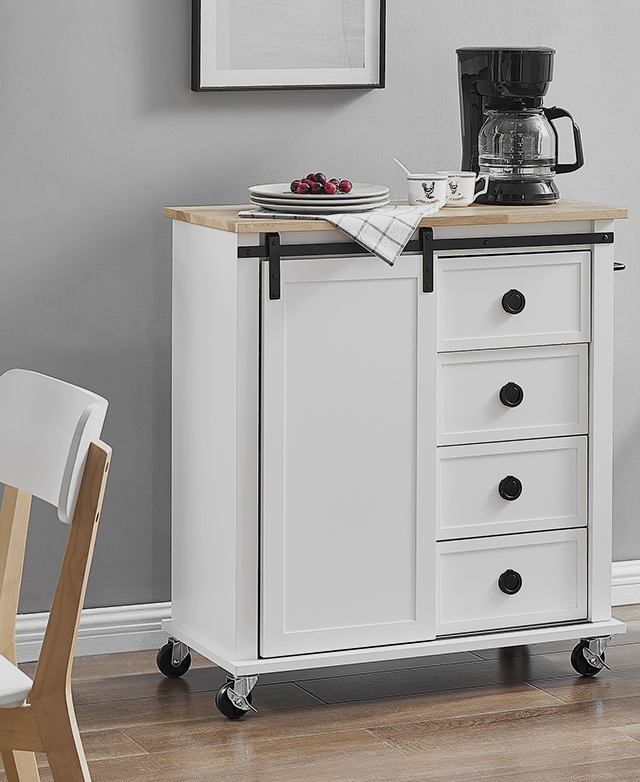 In Home Furniture Style Laurel Kitchen Island Trolley 