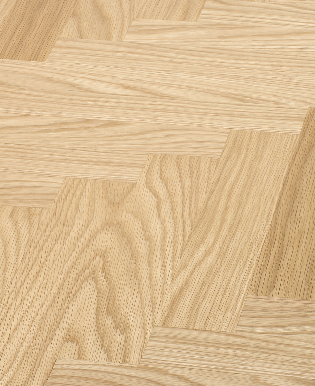 Parquet-style patterning and the veneer veins are presented close up. Parquet-style patterning and the veneer veins are presented close up.