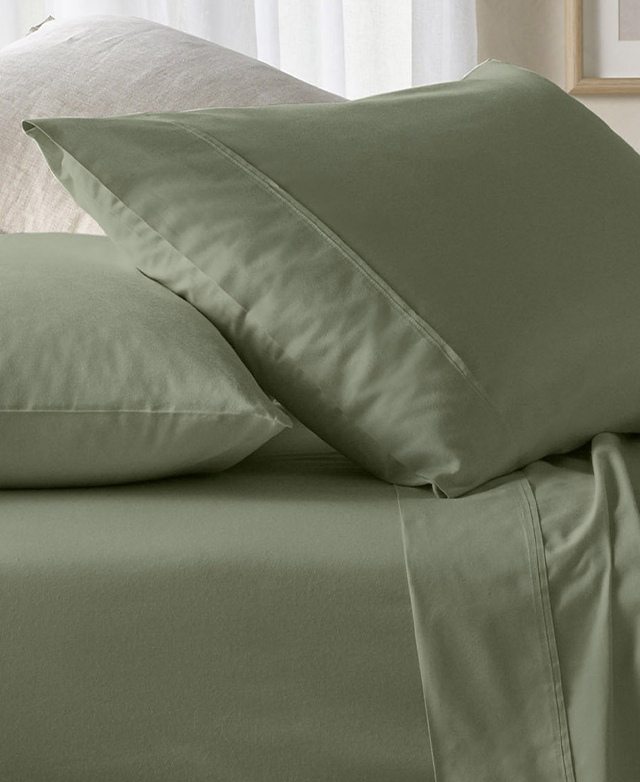 Vintage Design Solid Eucalyptus & Cotton Sheet Set | Temple & Webster