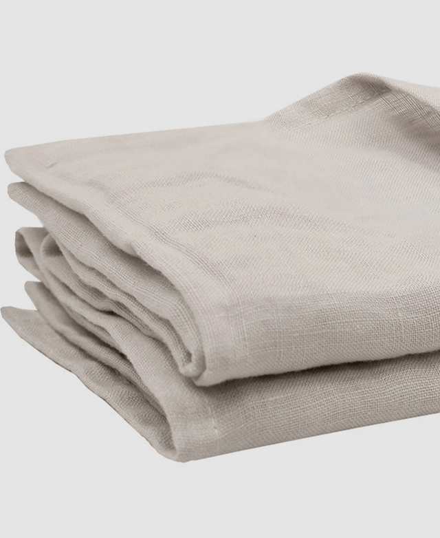 Bambury Plain French Linen Napkins | Temple & Webster