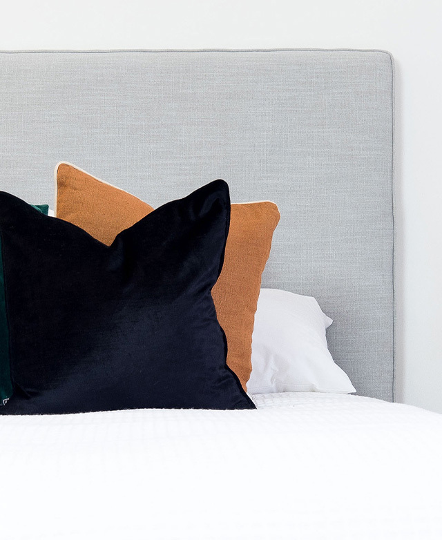 By Designs Cowell LinenBlend Single Bedhead Temple & ster