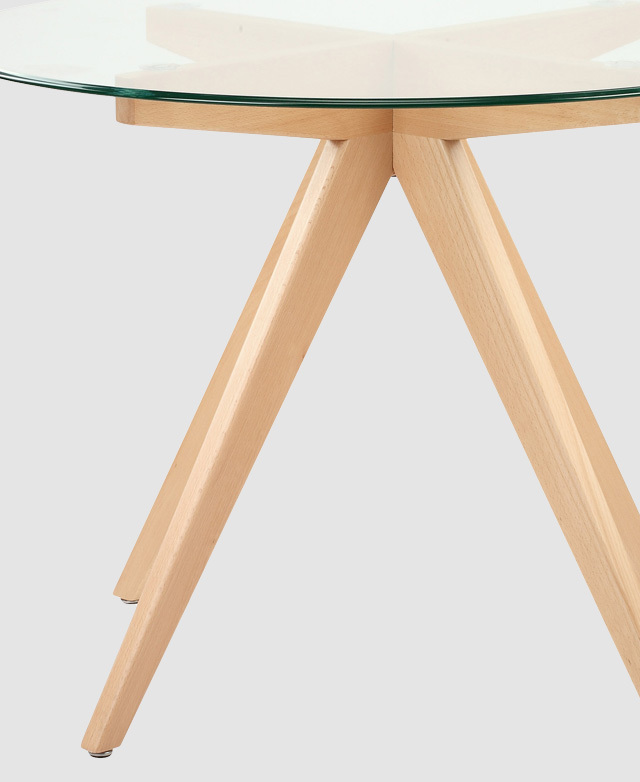 The smooth tapered legs are shown with subtle tipped ends that allow the leg heights to be adjusted. The smooth tapered legs are shown with subtle tipped ends that allow the leg heights to be adjusted.