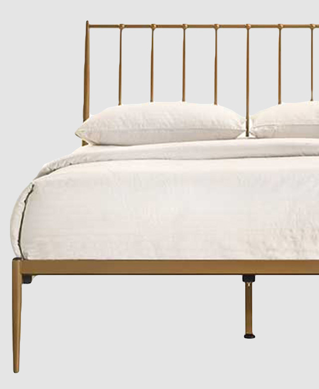 NordicHouse Goldie Metal Bed Frame Temple & ster