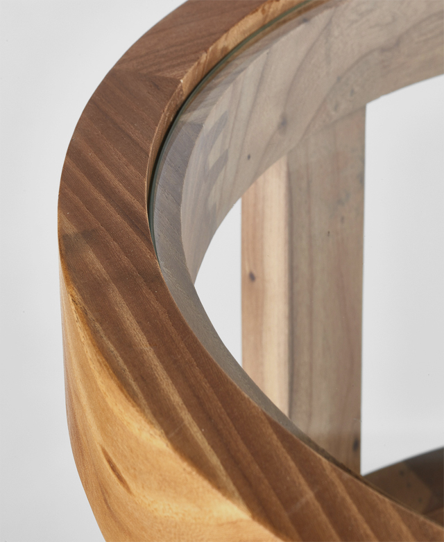 Natural, distressed finish