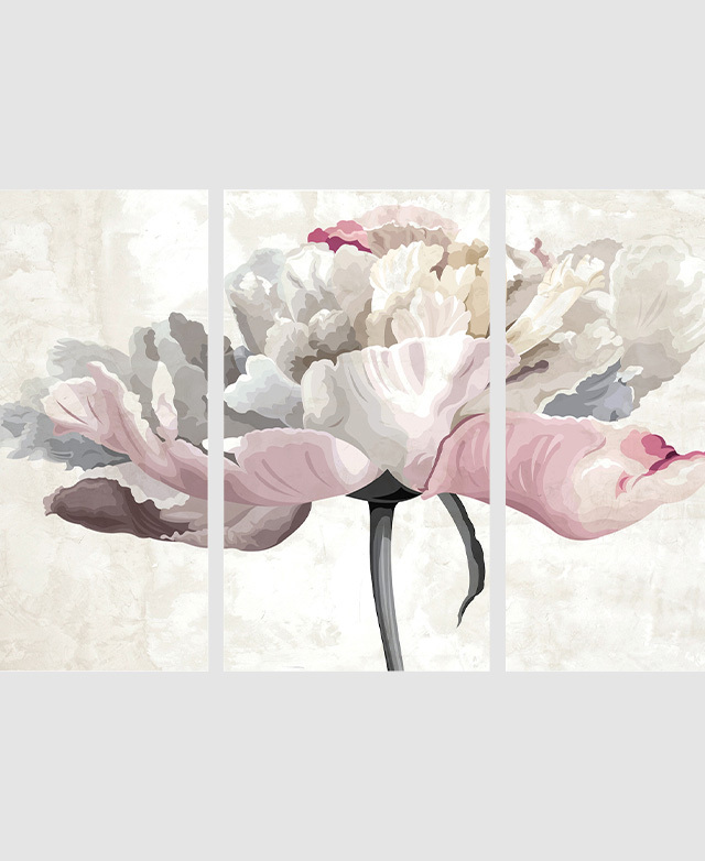 A La Mode Studio Statement Flower I Triptych | Temple & Webster