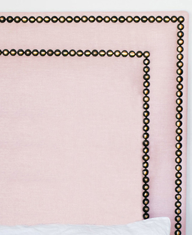 Antique brass stud detailing