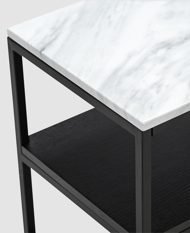 Carrara marble-inspired tabletop Carrara marble-inspired tabletop