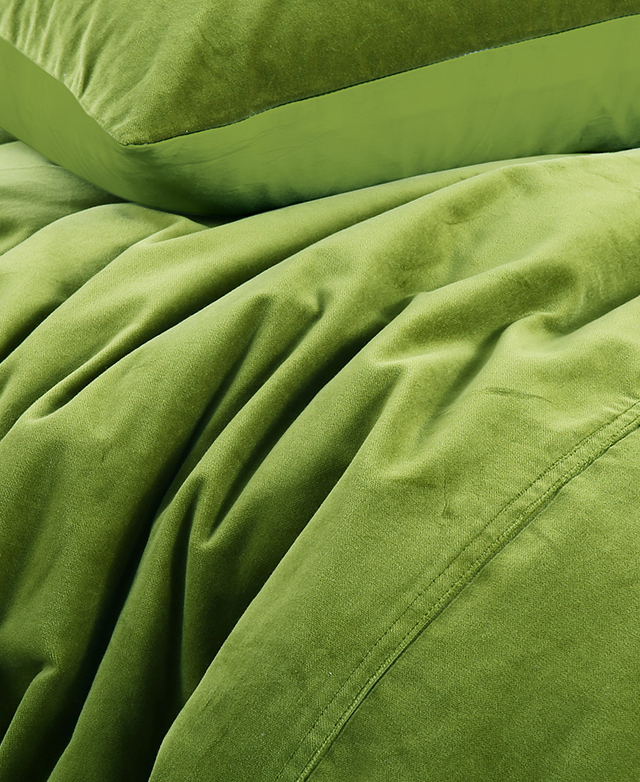 mossy road cotton velvet quilt cover