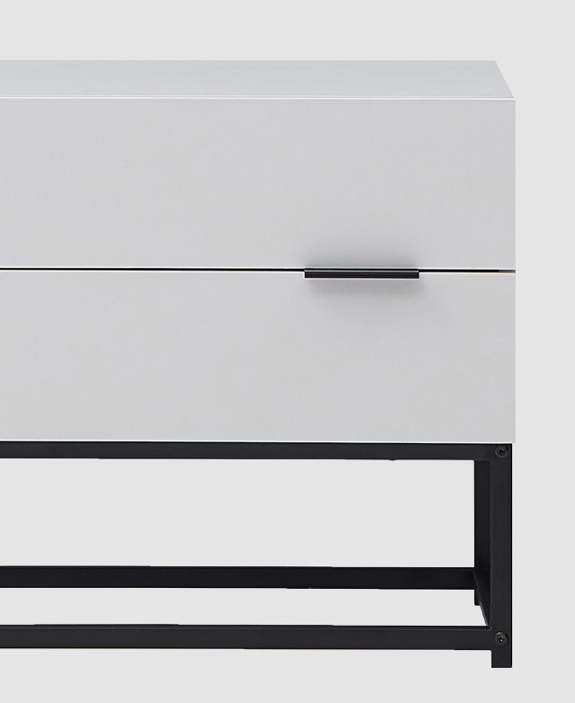 Core Living White Jeremy Bedside Table Temple & ster