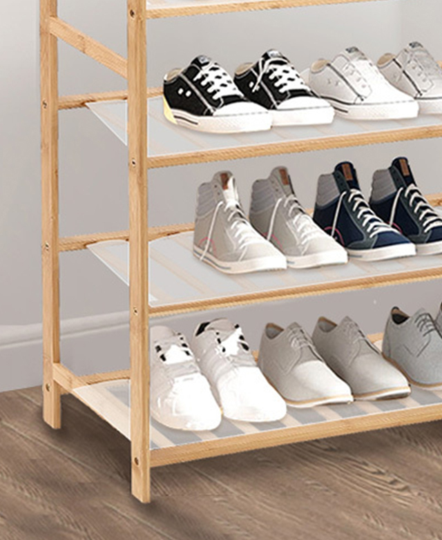 Oakleigh Home Natural Madeline 5 Tier Bamboo Shoe Rack | Temple & Webster