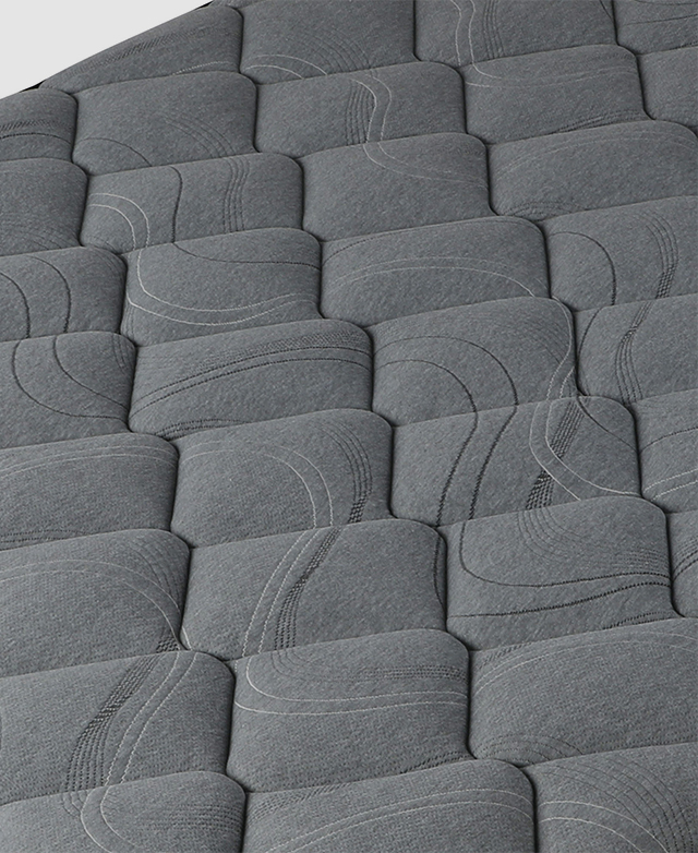 The silver ion knitted cotton cover has an even distribution of loft for balanced support.