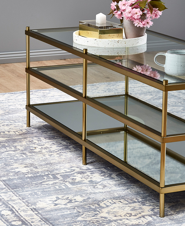 Temple & ster Francesca Glass Coffee Table