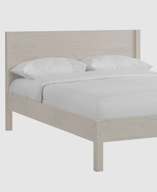 Temple & ster Whitewash Beachport Mindi Wood Queen Bed Frame