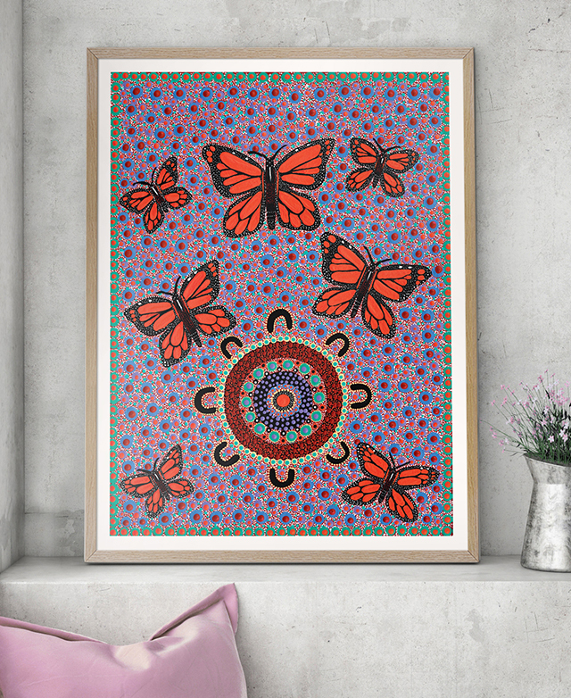 Whimsical red butterflies Whimsical red butterflies