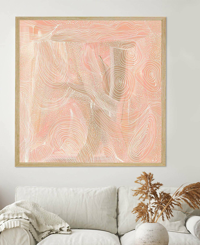 Swirls of pink dust