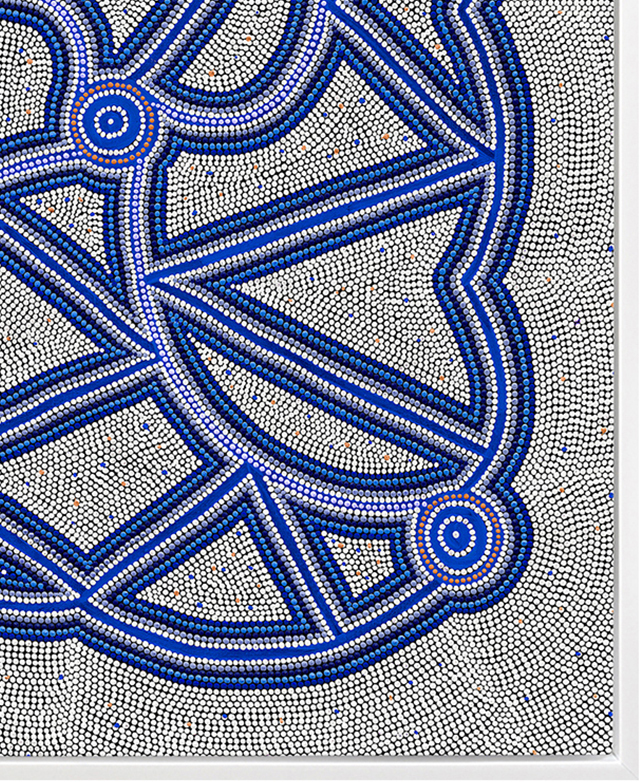 Alcove Studio Ngapa Jukurrpa III Blue Canvas Wall Art Temple & ster