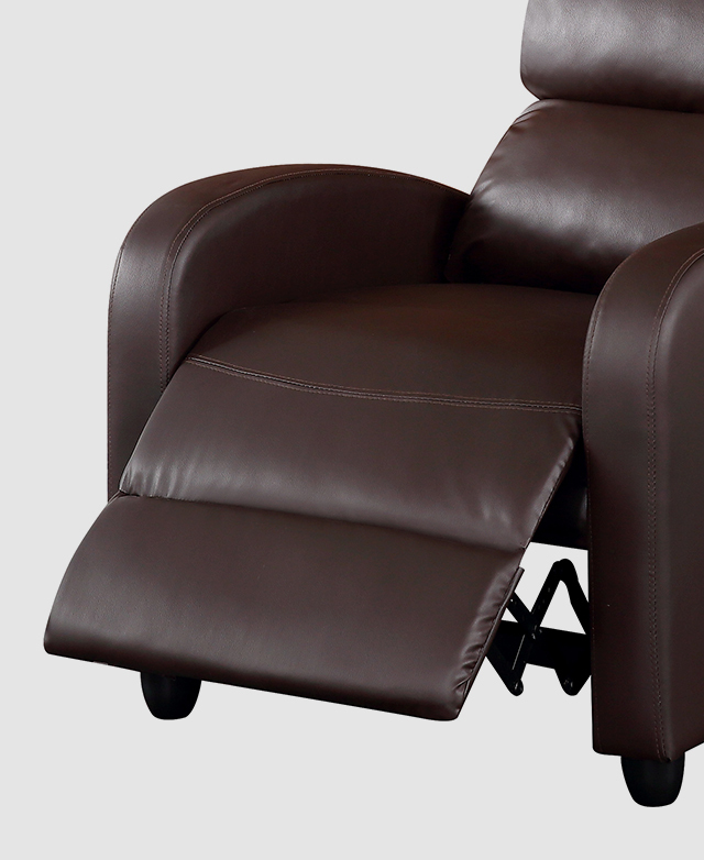 modern brown leather recliner