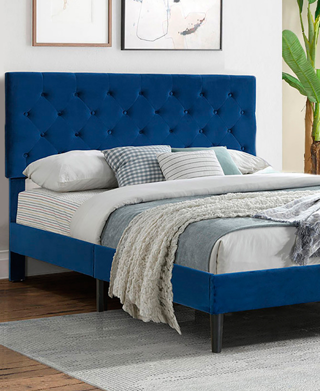 Oakleigh Home Risha Velvet Bed Frame | Temple & Webster