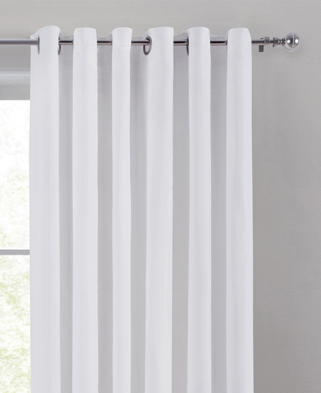 WindowSolutions White Portland Eyelet Blockout Curtains | Temple & Webster