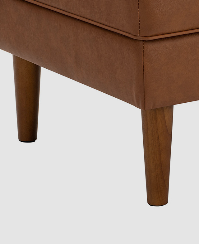 Tapered, solid wood legs Tapered, solid wood legs