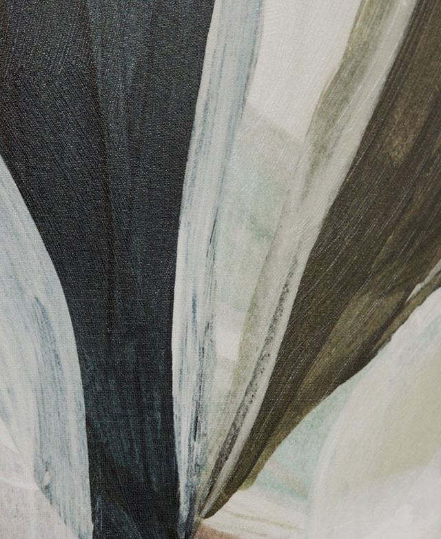 Focused view of a portion of the artwork to portray the blue and green tones and the painterly effect. Focused view of a portion of the artwork to portray the blue and green tones and the painterly effect.