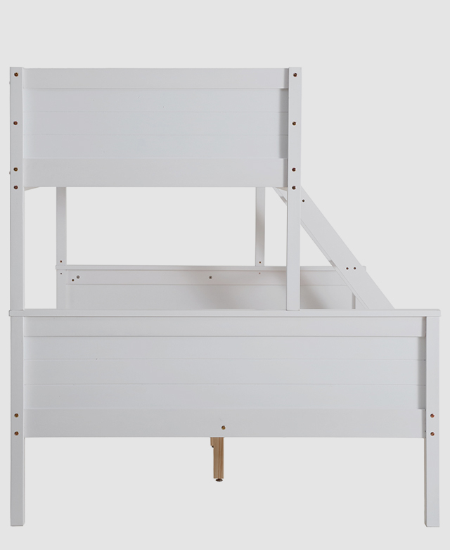Shown from one end, we are presented with the crisp white frame and the panelled footends. Shown from one end, we are presented with the crisp white frame and the panelled footends.