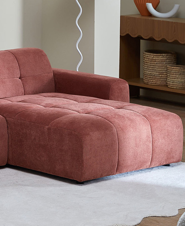 Quinn 4 Seater Upholstered Sofa with Chaise