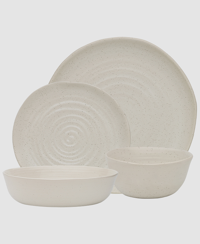 16 Piece Ottawa Calico Stoneware Dinner Set