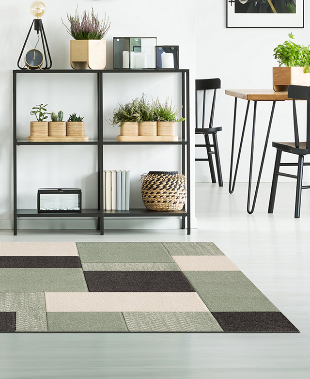 Green Soraya Power-Loomed Rug