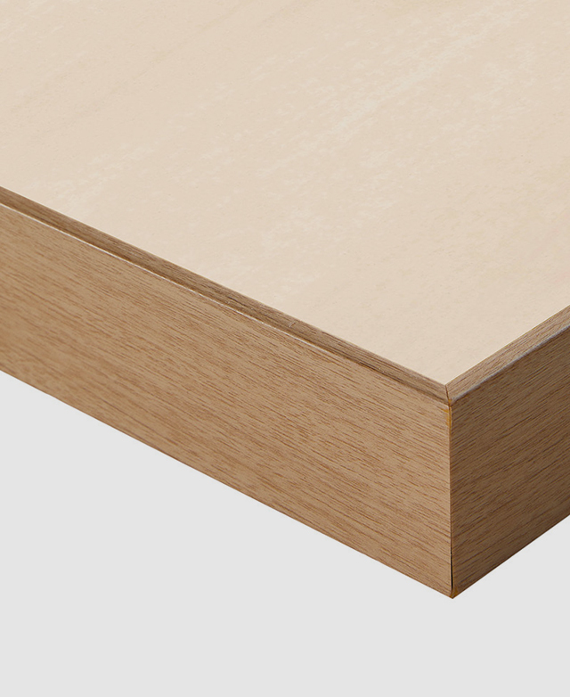 The narrow polystyrene box frame has a warm wood-look effect.
