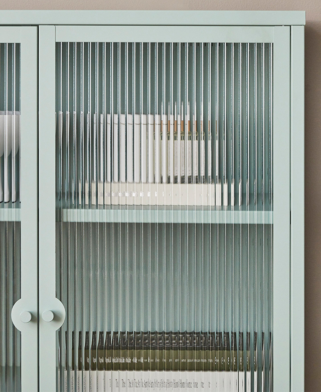 Fluted glass panels