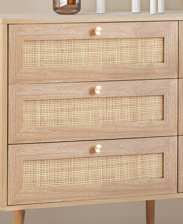 Woven rattan panels