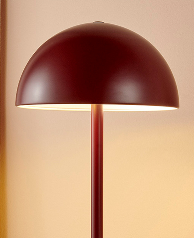 47cm Merlot Teo Mushroom Table Lamp