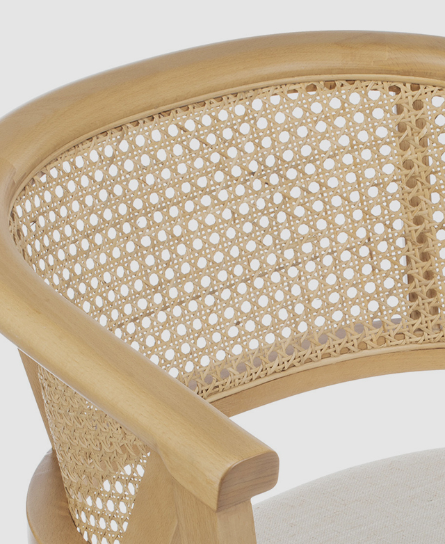 Rattan backrest