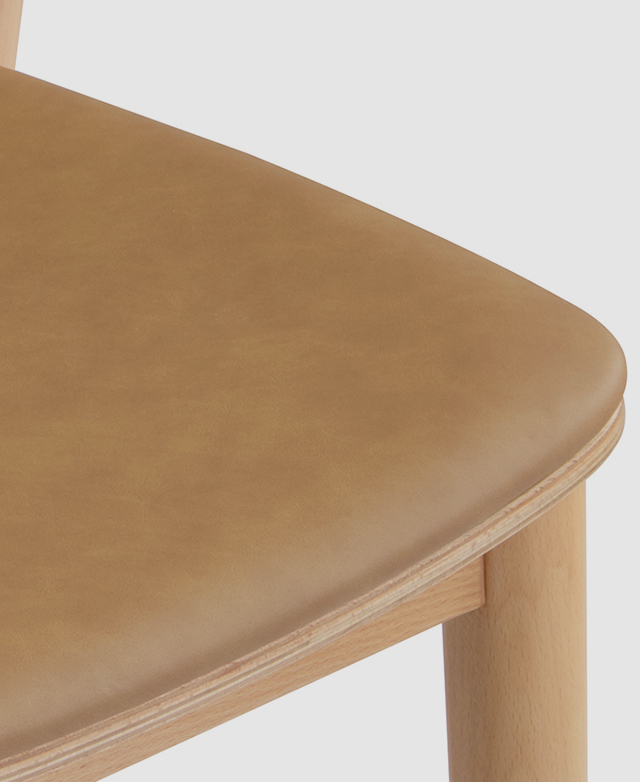 Tan faux leather