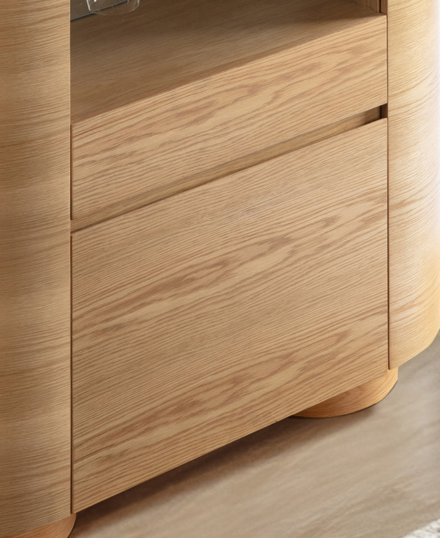 American oak veneer finish