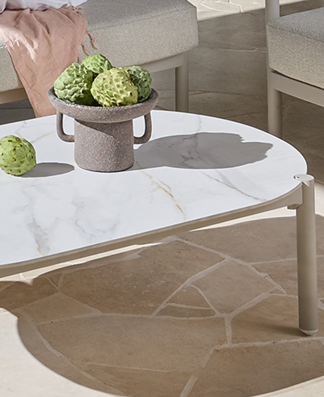 Marble-look ceramic top