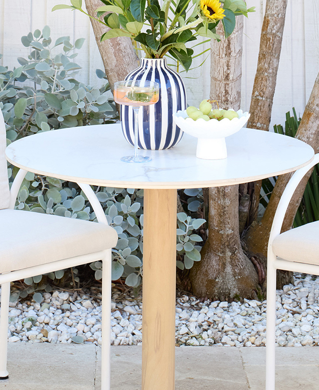 Marble-look ceramic top