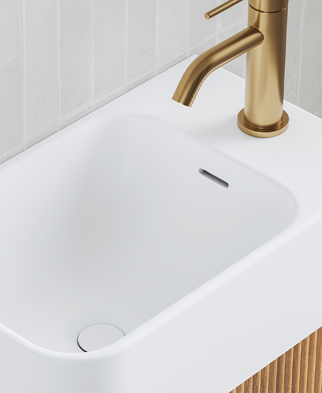 Solid surface basin