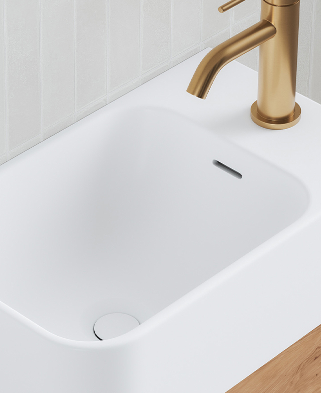 Solid surface basin